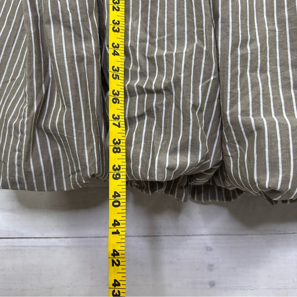NWT Lucky brand Brown/White Poplin Bubble Hem Maxi Dress Size XL - Picture 7 of 10